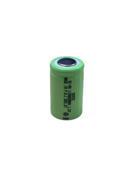 Sertec - 1.2V 500 Mah - 1/2AA - Ni-MH Şarjlı Pil - (Başsız / Flat Head)