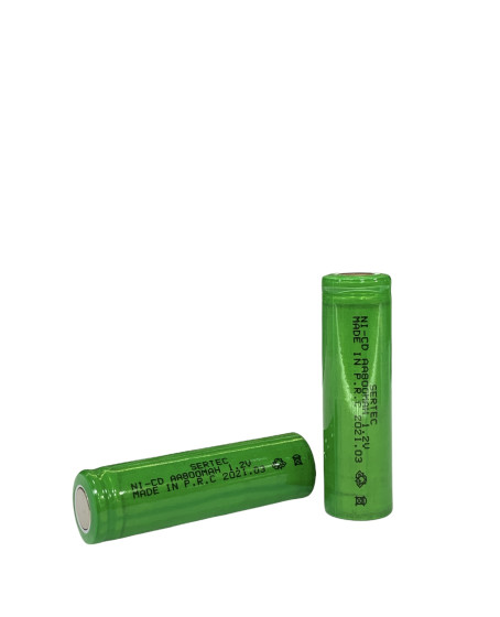 Sertec - 1.2V 800 Mah - AA - Ni-Cd Şarjlı Pil - (Başsız / Flat Head)