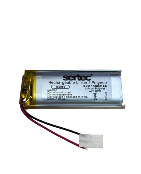Sertec 102050 3.7V 1000mAh Li-Polymer Pil (Devreli/1.5A)
