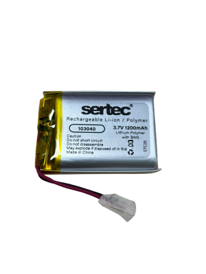 Sertec 103040 3.7V 1200mAh Li-Polymer Pil (Devreli/1.5A) Sertec 103040 3.7V 1200mAh Li-Polymer Pil (Devreli/1.5A)
