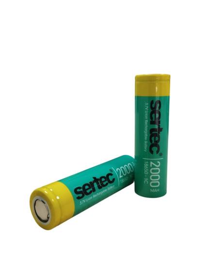 Sertec 18650 3.7V 2000 Mah 1C Li-Ion Şarjlı Pil