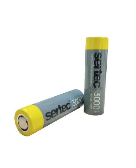 Sertec 18650 3.7V 3000 Mah 10C Li-Ion Şarjlı Pil