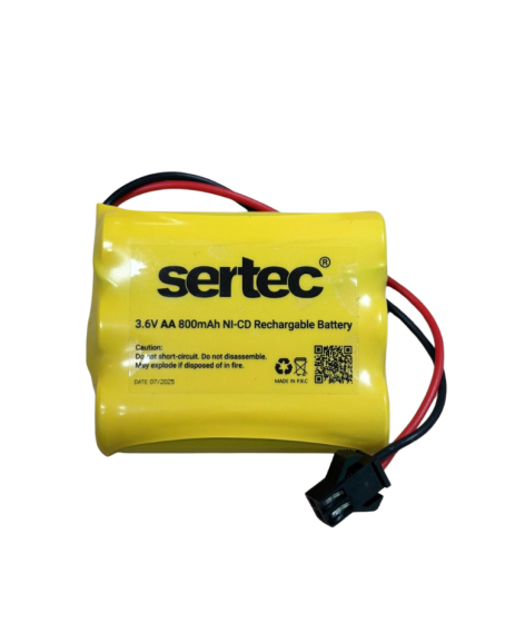 SERTEC 3.6V 3S1P AA 800 MAH KABLO + SİYAH KONNEKTÖRLÜ OYUNCAK PİLİ