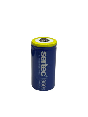 Sertec 3.7V Li-ion 16340 - 850 mAh 3C Başlı Şarjlı Pil Sertec 3.7V Li-ion 16340 - 850 mAh 3C Başlı Şarjlı Pil