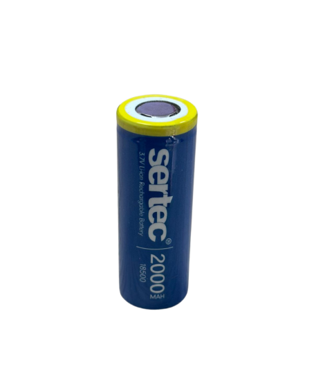 Sertec 3.7V Li-ion 18500 2000 mAh 3C Şarjlı Pil