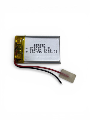 Sertec 302030 3.7V 120 MAh Li-Polymer Pil (Devreli/1.5A) Sertec 302030 3.7V 120 MAh Li-Polymer Pil (Devreli/1.5A)
