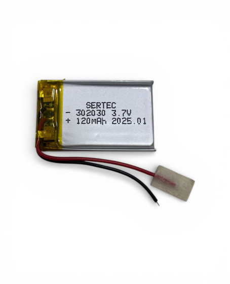 Sertec 302030 3.7V 120 MAh Li-Polymer Pil (Devreli/1.5A)