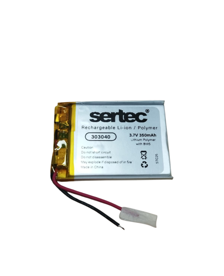Sertec 303040 3.7V 350 MAh Li-Polymer Pil (Devreli/1.5A)