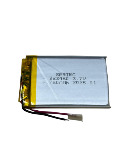 Sertec 383450 3.7V 750 MAh Li-Polymer Pil (Devreli/1.5A)