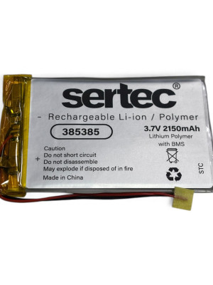 Sertec 385385 3.7V 2150 MAh Li-Polymer Pil (Devreli/1.5A)