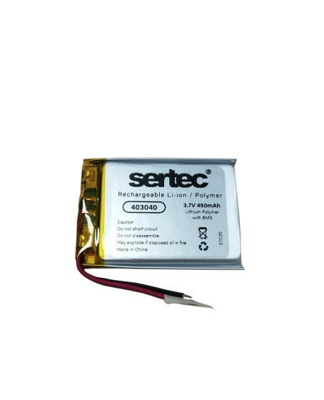 Sertec 403040 3.7V 450 MAh Li-Polymer Pil (Devreli/1.5A)