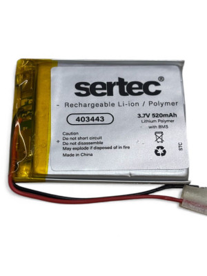 Sertec 403443 3.7V 520 MAh Li-Polymer Pil (Devreli/1.5A) Sertec 403443 3.7V 520 MAh Li-Polymer Pil (Devreli/1.5A)