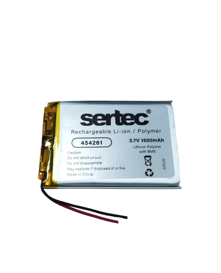 Sertec 454261 3.7V 1500 MAh Li-Polymer Pil (Devreli/1.5A)