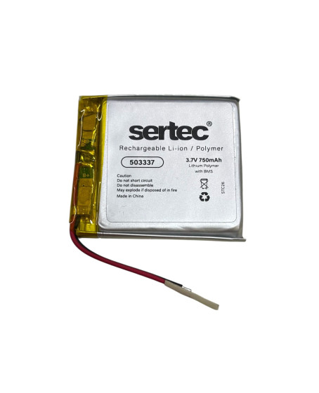 Sertec 503337 3.7V 750 mAh Li-Polymer Pil (Devreli/1.5A)
