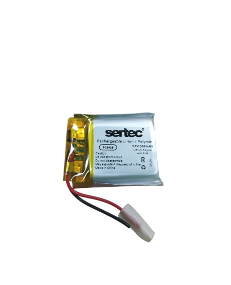 Sertec 602425 3.7V 300mAh Li-Polymer Pil (Devreli/1.5A)