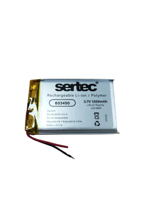 Sertec 603450 3.7V 1200 MAh Li-Polymer Pil (Devreli/1.5A) Sertec 603450 3.7V 1200 MAh Li-Polymer Pil (Devreli/1.5A)