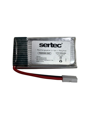 Sertec / 702035 / 3.7V - 400mAh - 25C BEYAZ SOKET Sertec / 702035 / 3.7V - 400mAh - 25C BEYAZ SOKET