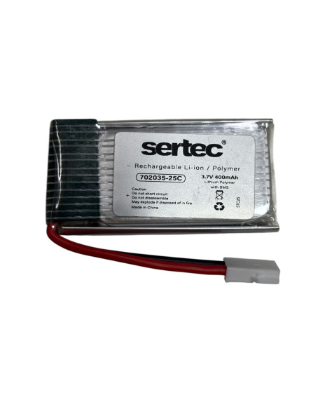Sertec / 702035 / 3.7V - 400mAh - 25C BEYAZ SOKET