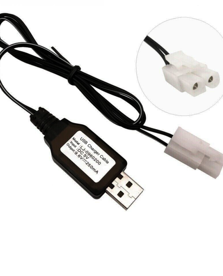Sertec 9.6V NI-CD / NI-MH Oyuncak Bataryası USB Şarj Kablosu