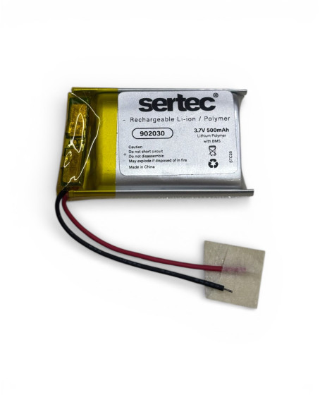 Sertec 902030 3.7V 500 mAh Li-Polymer Pil (Devreli/1.5A)