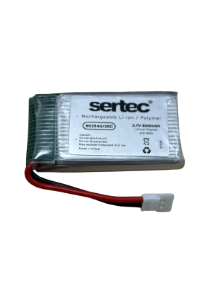 Sertec / 902540 / 3.7V - 800mAh - 25C BEYAZ SOKET Sertec / 902540 / 3.7V - 800mAh - 25C BEYAZ SOKET