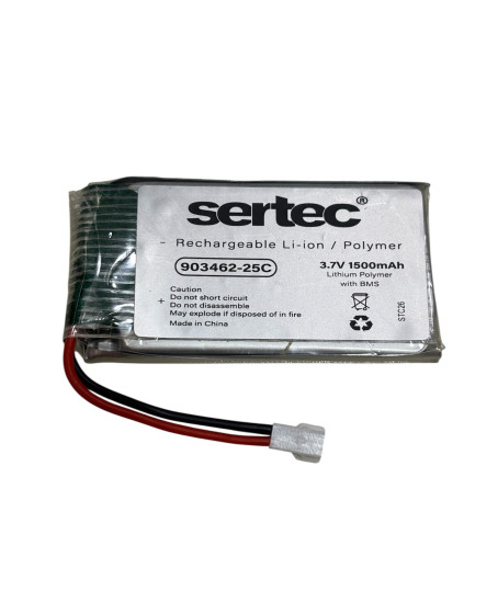 Sertec / 903462 / 3,7V - 1500mAh. - 25C  BEYAZ SOKET