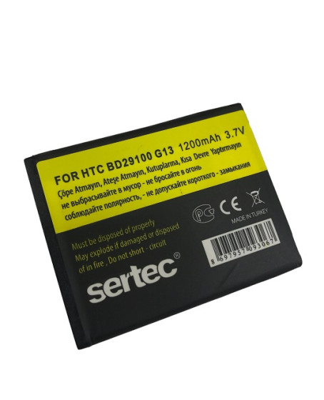 SERTEC - HTC   HD3 - G13 / BD29100 Uyumlu Batarya