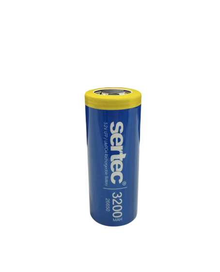 Sertec IFR26650 LifePO4 3.2V 3200mAh 3C Şarjlı Pil