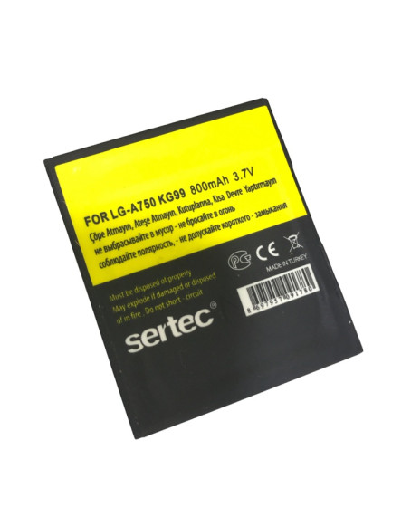 SERTEC - LG-KG99 / LG-A750	Uyumlu Batarya