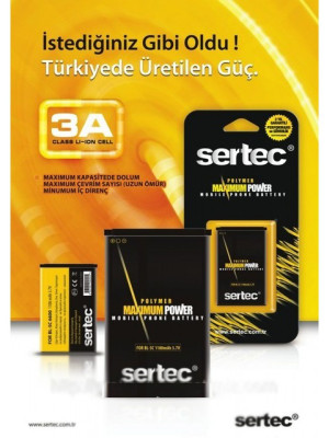 SERTEC - Nokia / BL-5CT / 5221 Uyumlu Batarya SERTEC - Nokia / BL-5CT / 5221 Uyumlu Batarya