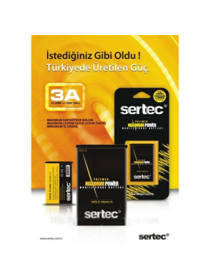 SERTEC - Samsung E208/E200 Uyumlu Batarya SERTEC - Samsung E208/E200 Uyumlu Batarya
