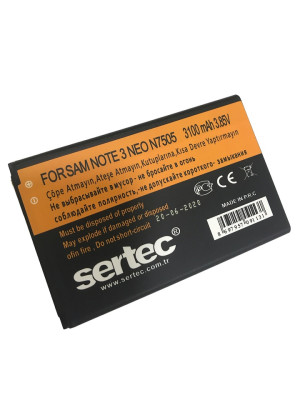 SERTEC - Samsung GALAXY NOTE 3 NEO / N7505 Uyumlu Batarya SERTEC - Samsung GALAXY NOTE 3 NEO / N7505 Uyumlu Batarya