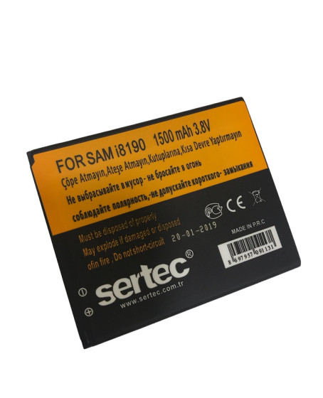 SERTEC - Samsung GALAXY S3 MINI i8190 Uyumlu Batarya