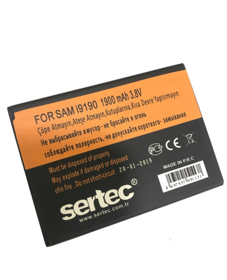 SERTEC - Samsung GALAXY S4 MINI i9190 / J1 2016 Uyumlu Batarya