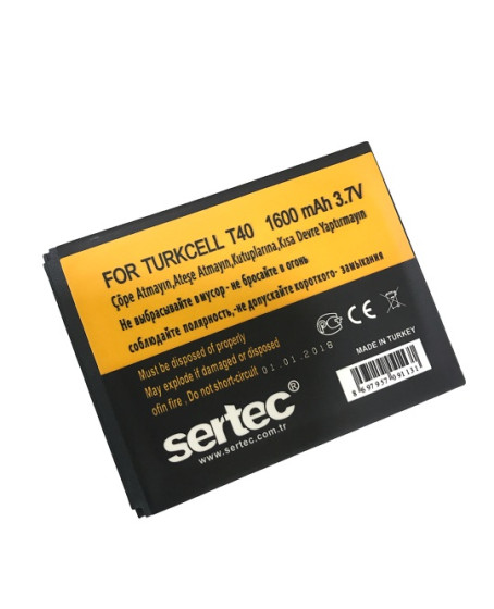 SERTEC - Turkcell T-40 Uyumlu Batarya