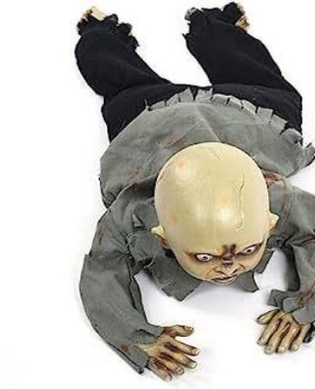 Sesli Işıklı ve Sensörlü Yerde Emekleyen Hareketli Bebek Hayalet Zombi Dekor 30x85 cm
