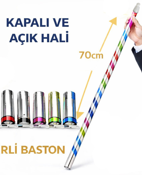 Sihirli Açılır Baston – Mendilden Bastona İlizyon Oyunu (70 cm)