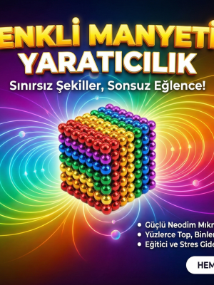 Sihirli Manyetik Toplar Dyum Mıknatıs Küp Bilye 216 Adet Cube Küp Dymium
