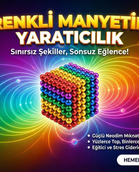 Sihirli Manyetik Toplar Dyum Mıknatıs Küp Bilye 216 Adet Cube Küp Dymium