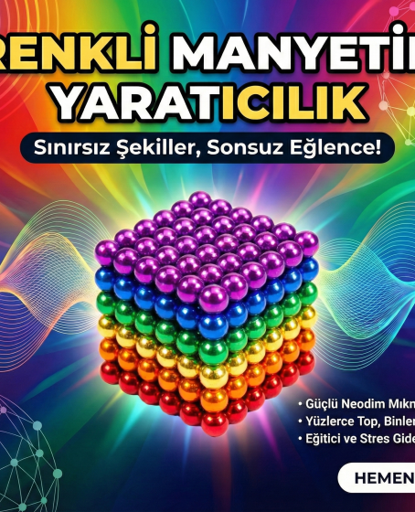 Sihirli Manyetik Toplar Dyum Mıknatıs Küp Bilye 216 Adet Cube Küp Dymium