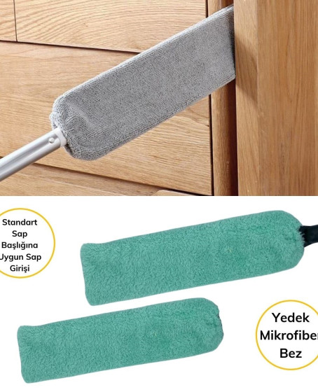 Sihirli Mikrofiber Başlıklı Girintili Yüzey Temizleme Mopu Toz Alma Fırçası Sihirli Mikrofiber Başlıklı Girintili Yüzey Temizleme Mopu Toz Alma Fırçası