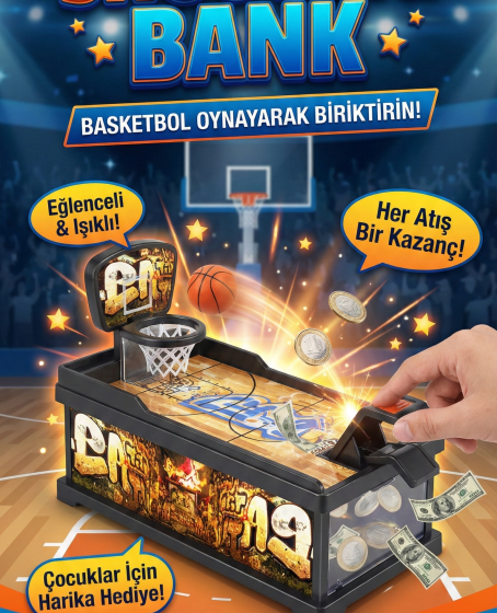 Şımartan Eğlenceli Basket Atmalı Basketbol Kumbara Şımartan Eğlenceli Basket Atmalı Basketbol Kumbara
