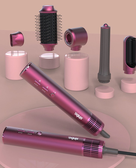 AİR BRUSH 5İN1=BUKLE-HACİMLE-DÜZLEŞTİR-2-FIRÇA SAÇ KURUTMA - ŞEKİL MAKİNESİ 1300W3-KDM.HIZ SICAKLIK SHD-1729