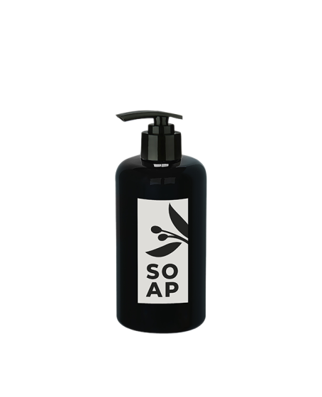Sıvı Sabunluk Yuvarlak Plastik Pompalı 500 ML - Siyah Sıvı Sabunluk Yuvarlak Plastik Pompalı 500 ML - Siyah