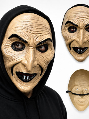Sivri Burunlu Korkunç Yaşlı Kadın Plastik Maske