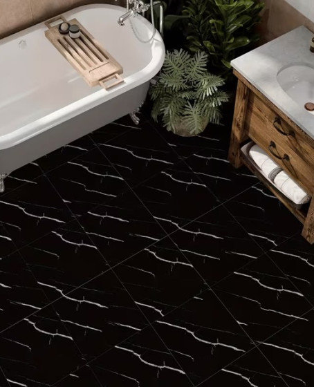 SİYAH MERMER DESENLİ ALÜMİNYUM PLASTİK DUVAR STİCKER (30*30)