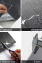 SİYAH MERMER DESENLİ ALÜMİNYUM PLASTİK DUVAR STİCKER (30*30)