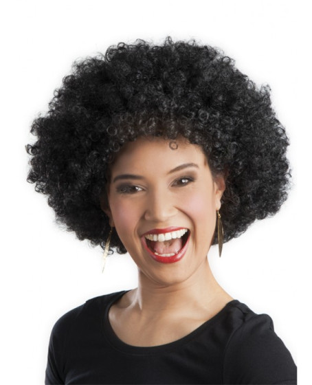 Siyah Renk Kıvırcık Afro Bonus Peruk Parti Peruğu