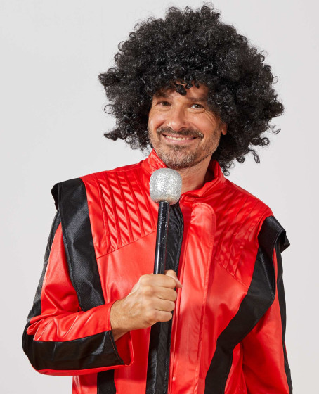 Siyah Renk Kıvırcık Afro Bonus Peruk