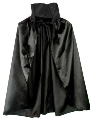 Siyah Renk Yakalı Halloween Pelerini 90 cm